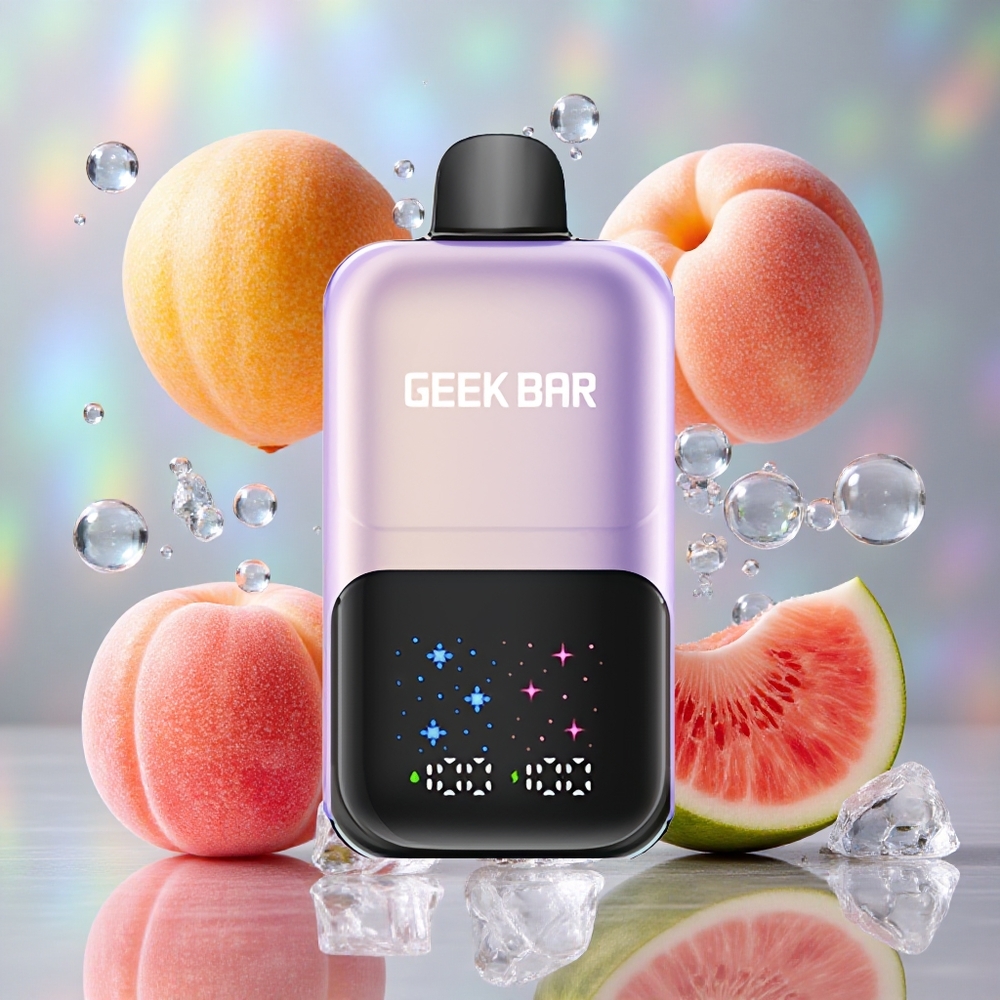 Breskva Mango Lubenica Led GEEK BAR 2GO Serija 50000 Puffs Двоструки резервоари капацитета 20 мл