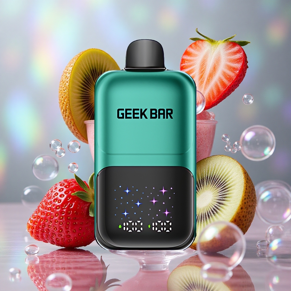 Јагода & Киви GEEK BAR 2GO Серија До 50000 Пуфова Двоструки резервоари капацитета 20 мл