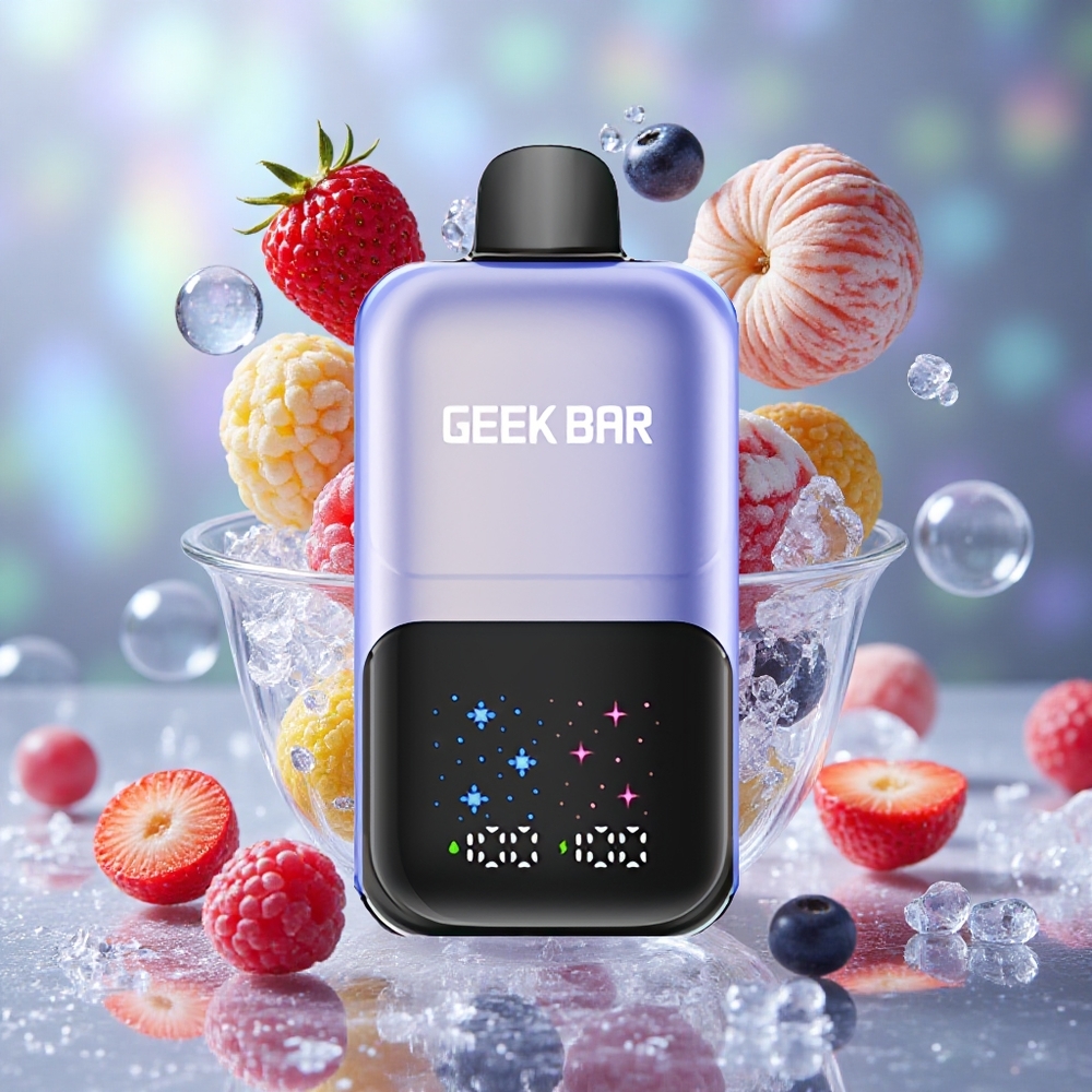 Mešane Bobice Ice GEEK BAR 2GO Serija Two 50000 Puffs Двоструки резервоари капацитета 20 мл