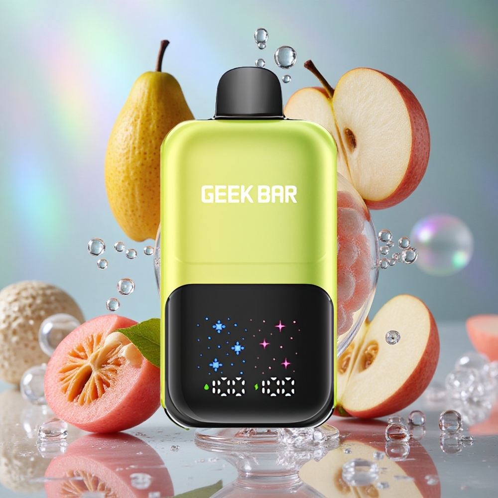 Кисeла Јабука Лед GEEK BAR 2GO Серија 50000 Пуфова Дуални Резервоари