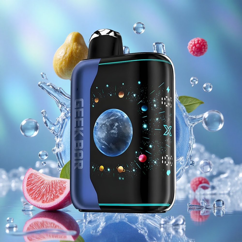 Plavina Malina Led GEEK BAR Platinum Edition 25000 Puffs Динамички 3D Заобљени Екран
