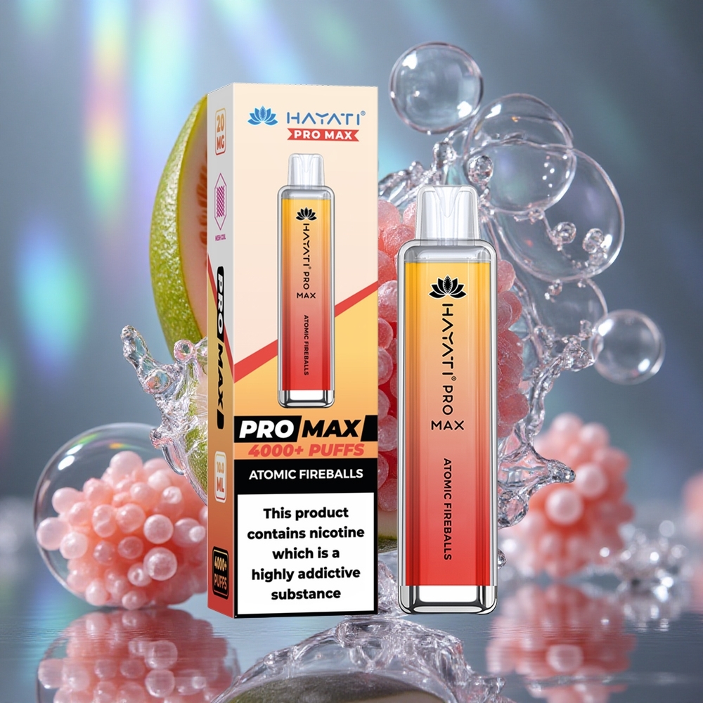 Atomske Vatrene Lopte Hayati Pro Max 4000 Puffs Дуал 1.1 Охм Месх Цоил