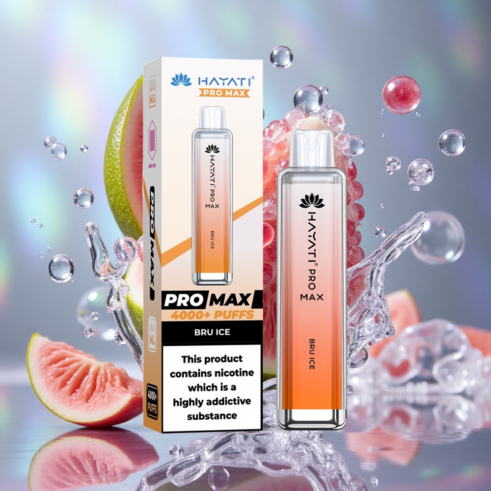 Bru Ledeni Hayati Pro Max 4000 Puffs Пуњива батерија