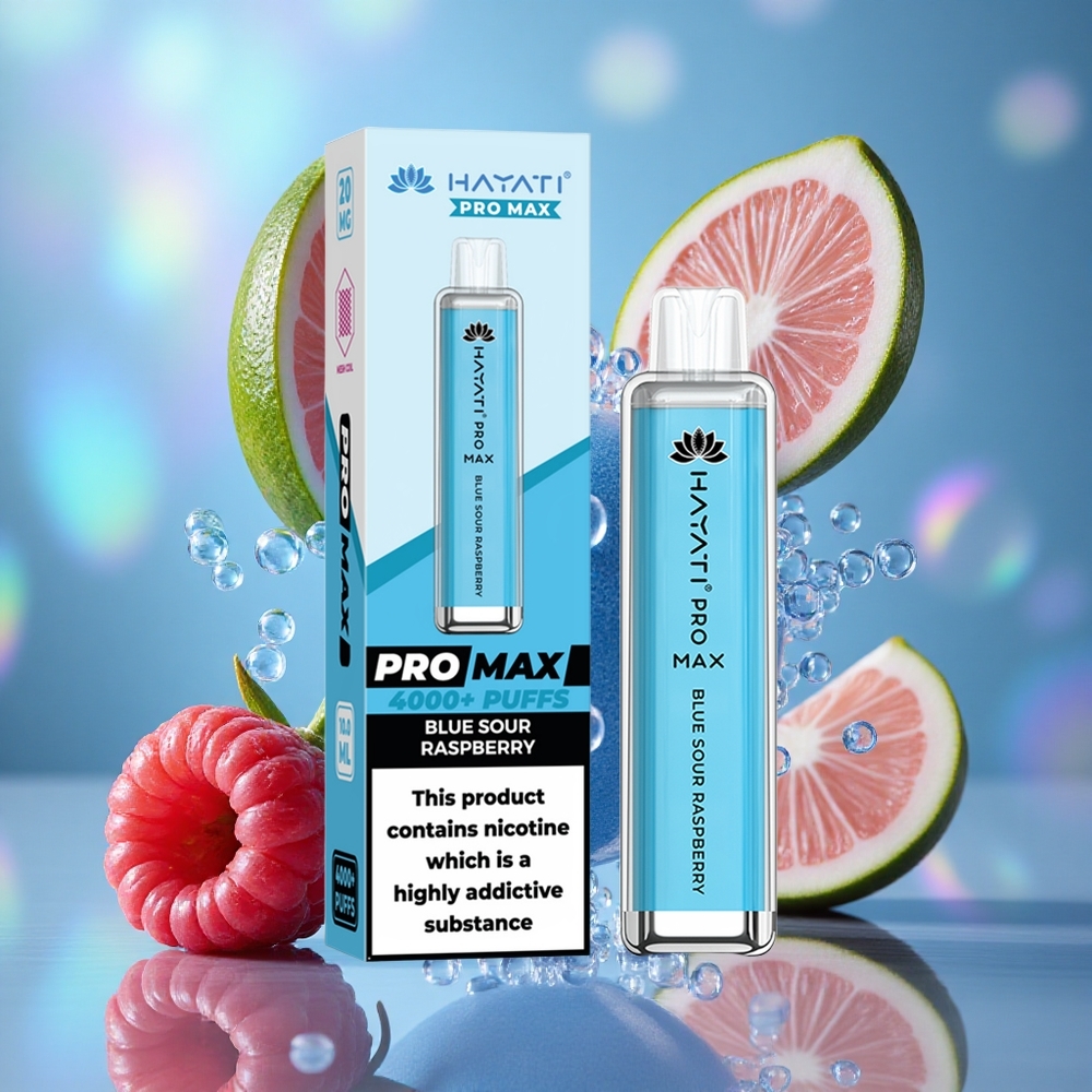 Plava Kiselina Malina Hayati Pro Max 4000 Puffs Дуал 1.1 Охм Месх Цоил