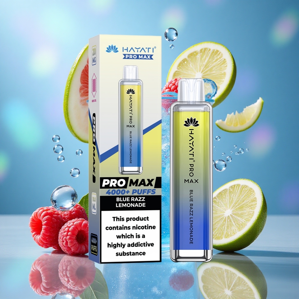 Plava Malina Limunada Hayati Pro Max 4000 Puffs Дуал 1.1 Охм Месх Цоил