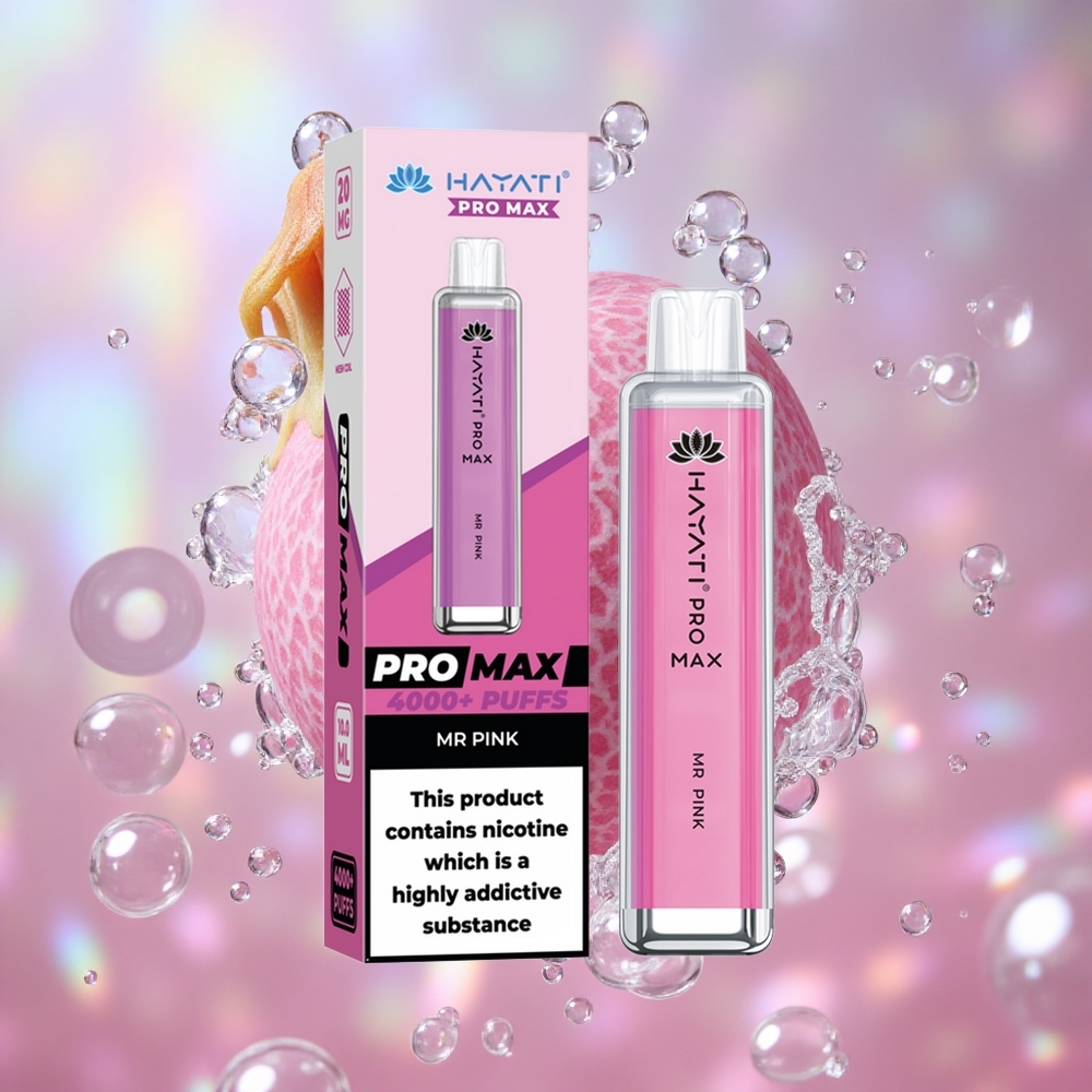 Ružičasti Hayati Pro Max 4000 Puffs 1400мАх батерија