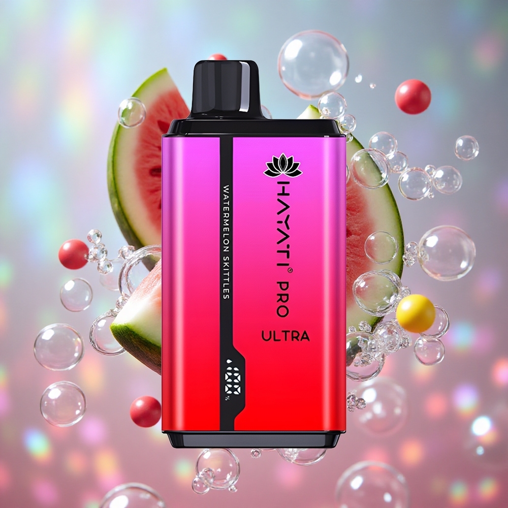 Лубеница Skittles Hayati Pro Ultra 15000 Puffs 2*12мл Е-течност Капацитет