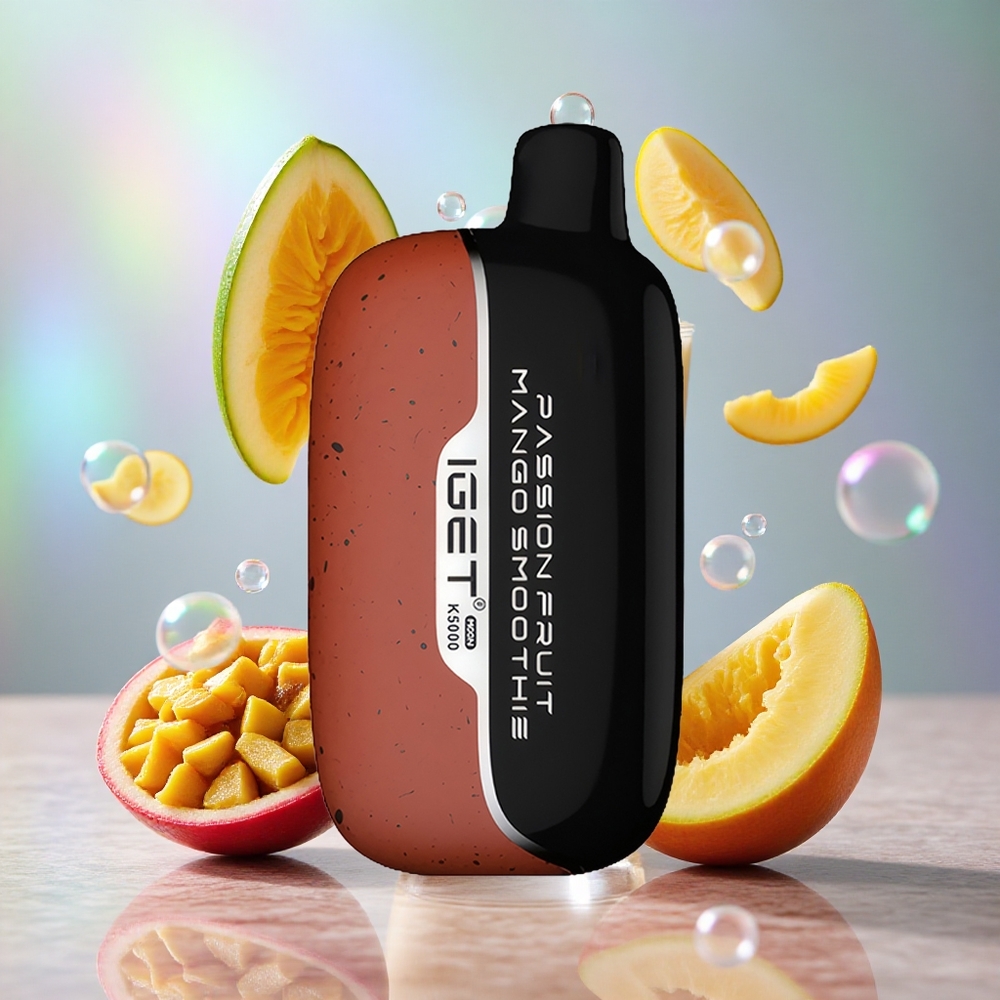 Pasiflora mango smoothie IGET Moon K5000 Puffs Једнократни Вапе Мрежасти калем 1,35 Охм