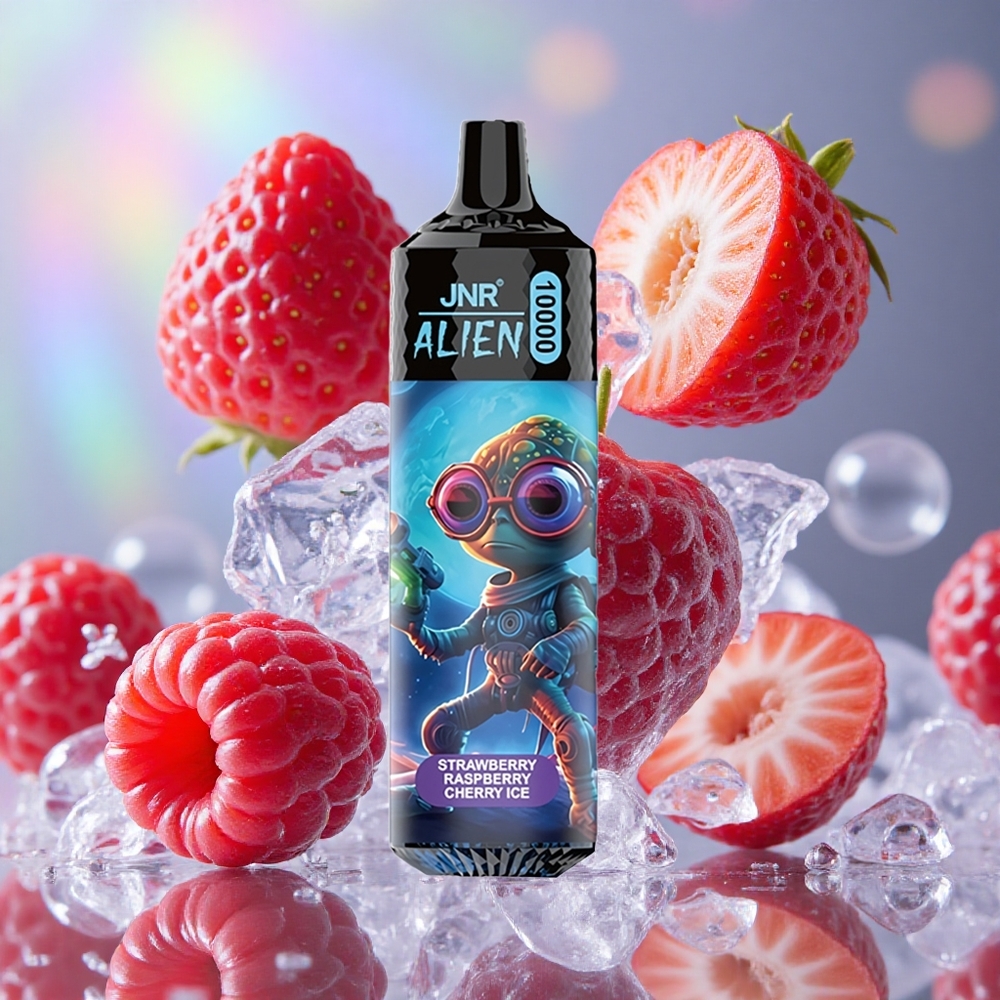 Jagoda malina trešnja led JNR Alien 10000 Puffs 20 мл Е-течности