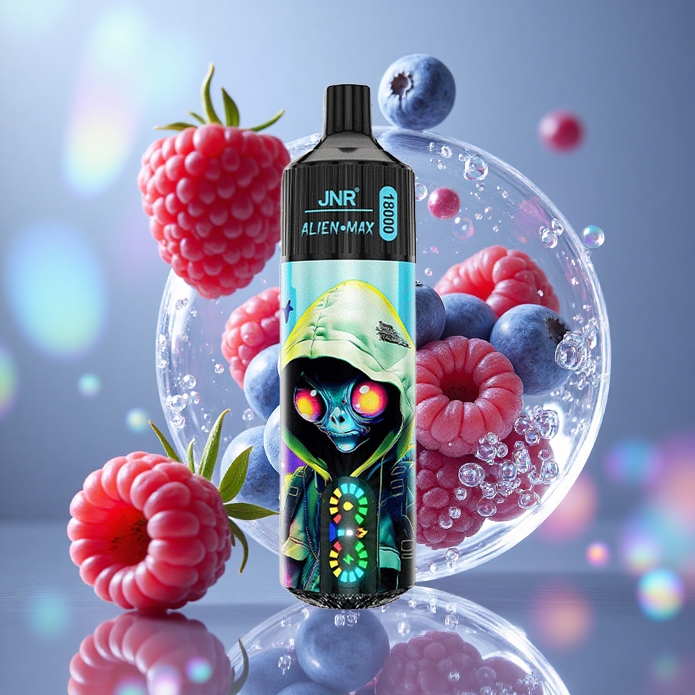 Borovnica Malina JNR Alien Max 18000 Puffs Дуал Месх Цоил