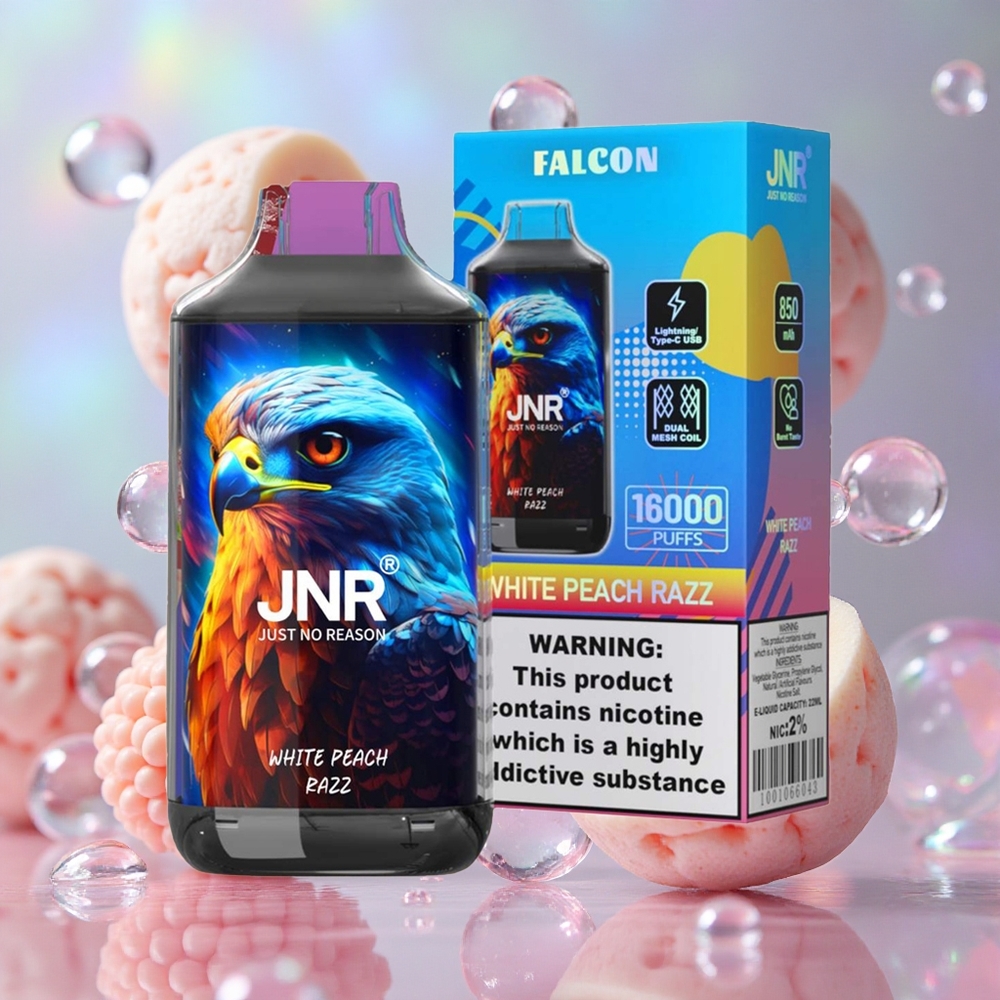Bela Breskva Malina JNR Falcon 16000 Puffs Дуал Месх Цоил
