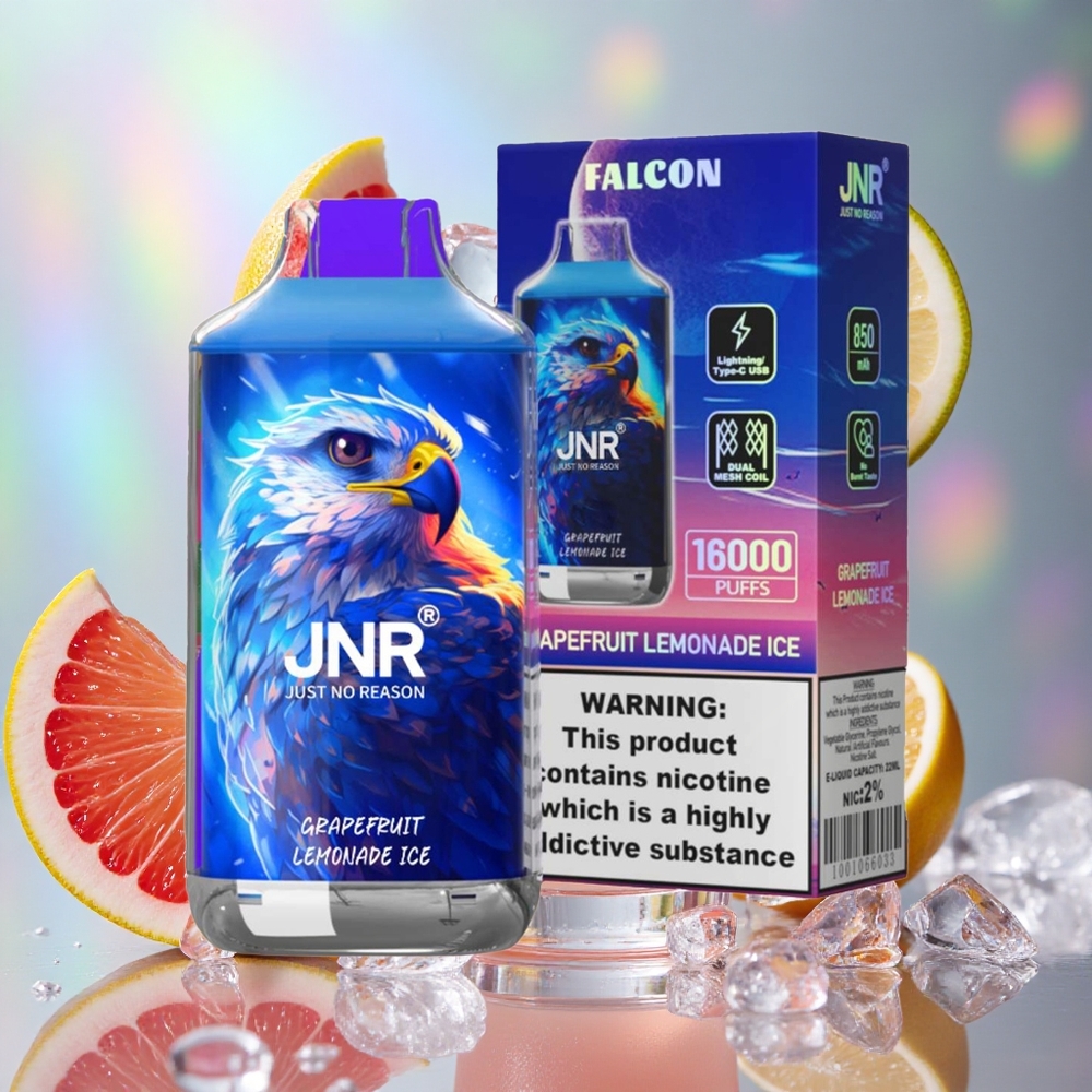 Grejpfrut Limunada Led JNR Falcon 16000 Puffs Дуал Месх Цоил