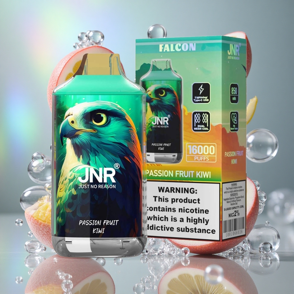 Passion Fruit Kiwi JNR Falcon 16000 Puffs Дуал Месх Цоил
