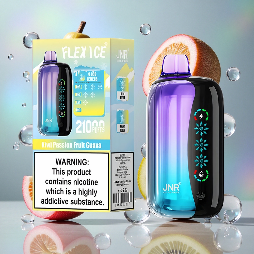 Kivi Pasija Guava JNR Flex Ice 21000 Puffs Подесиви проток ваздуха