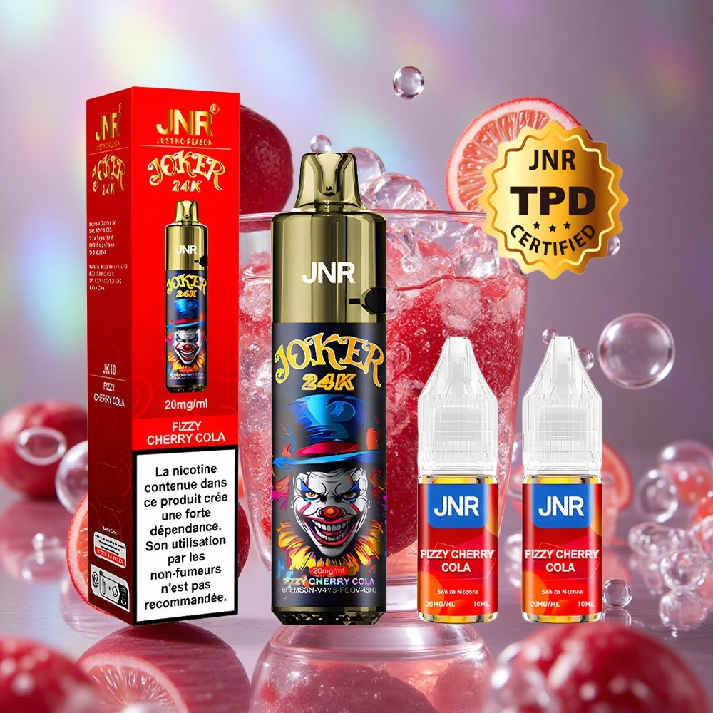 Gazirana Višnja Kola Kombinacija JNR Joker 24000 Puffs 800мАх батерија