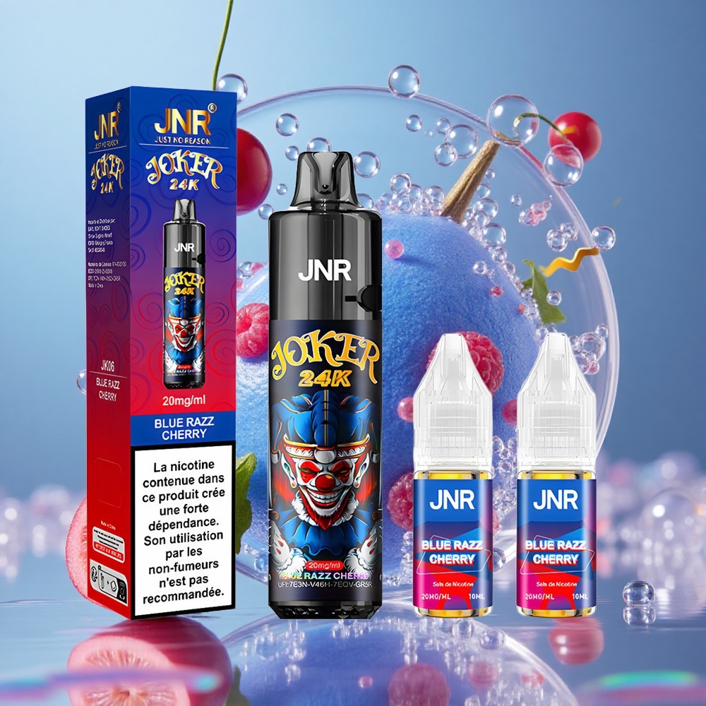 Plava Malina Trešnja JNR Joker 24K Puffs 800мАх батерија