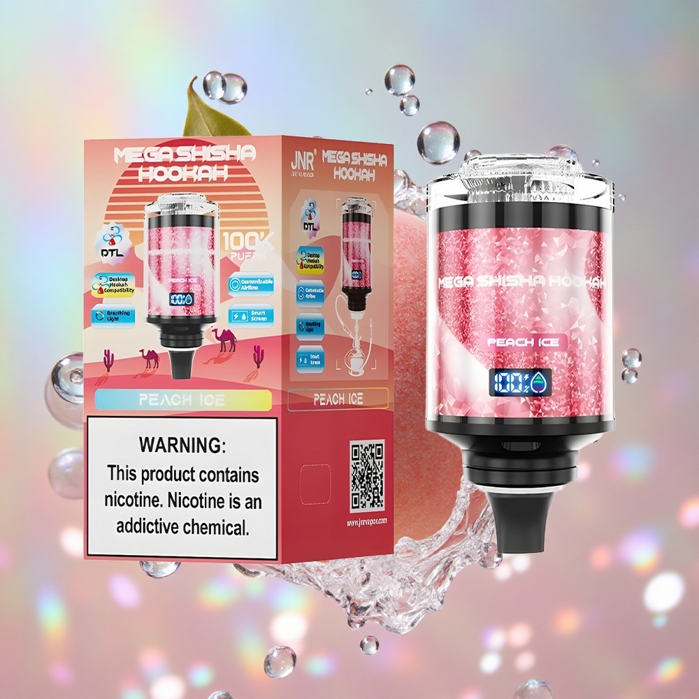 Breskva Led JNR Mega Shisha Hookah 100K Desktop Compatibility 2200мАх батерија