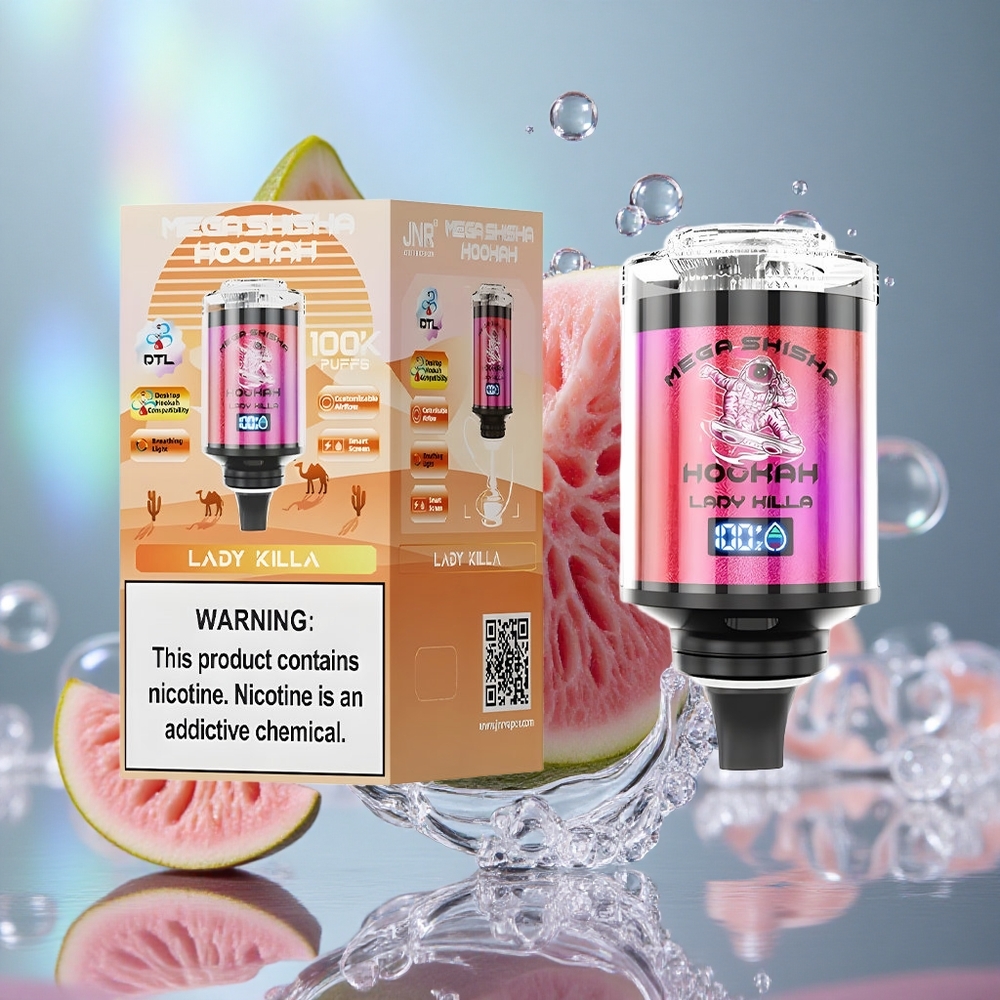 Lady Killa JNR Mega Shisha Hookah 100K Desktop Kompatibilnost 2200мАх батерија