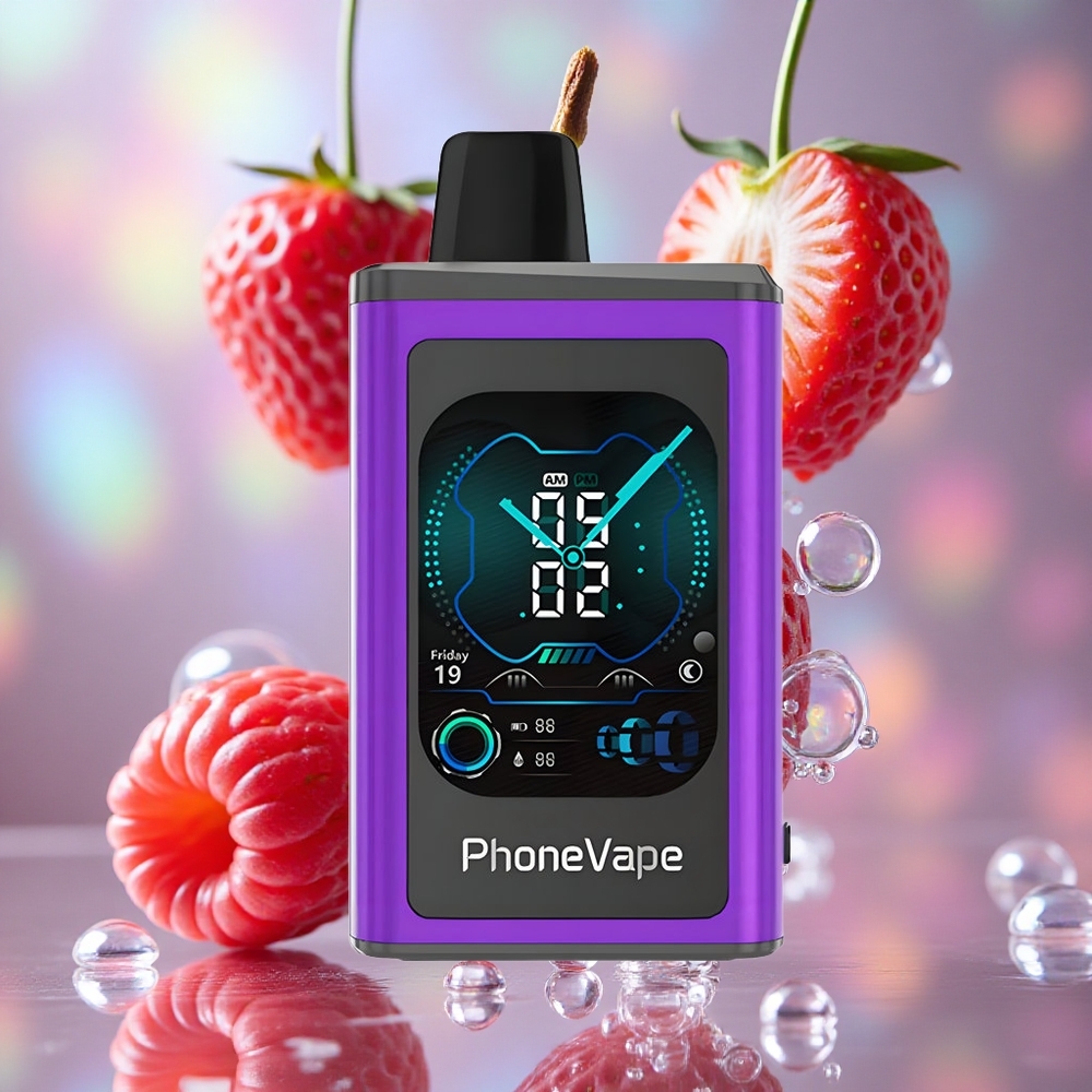 Trešnja Jagoda Malina JNR PhoneVape 30000 Puffs Фулл Дисплаи Сцреен