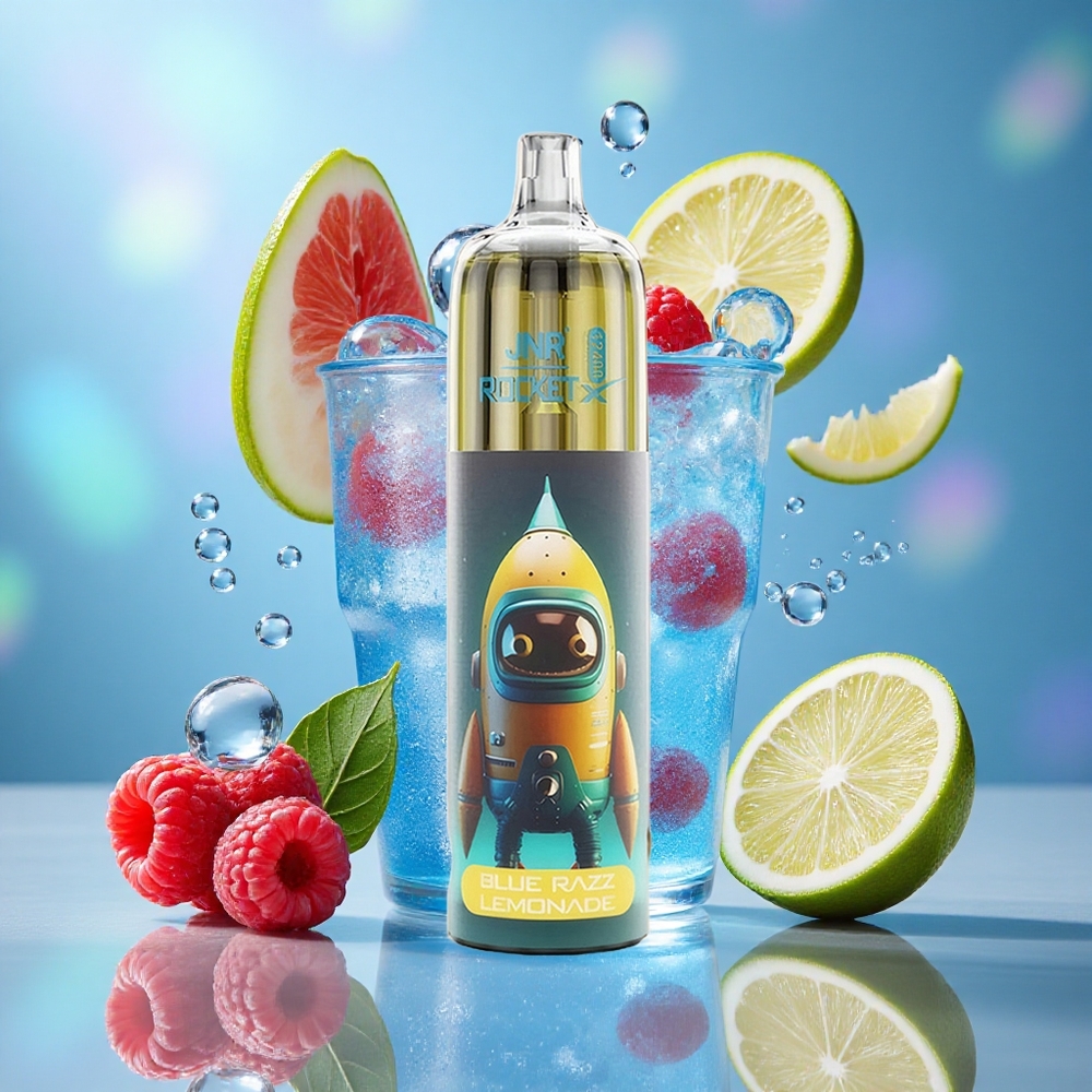 Plava Malina Limunada JNR Rocket-X 12400 Puffs Подесиви проток ваздуха