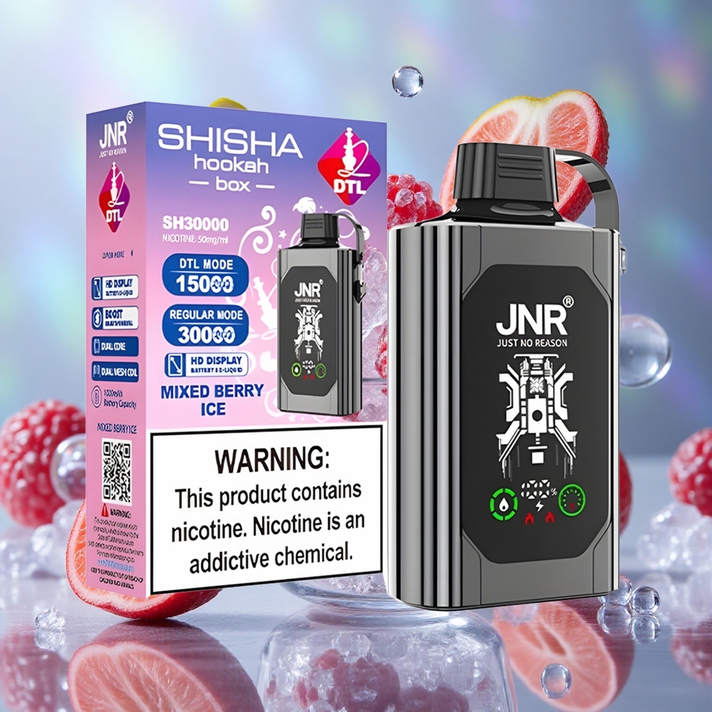 Jagoda-Malina-Borovnica Led JNR Shisha Hookah Box 20500 Puffs Дуал Месх Цоил