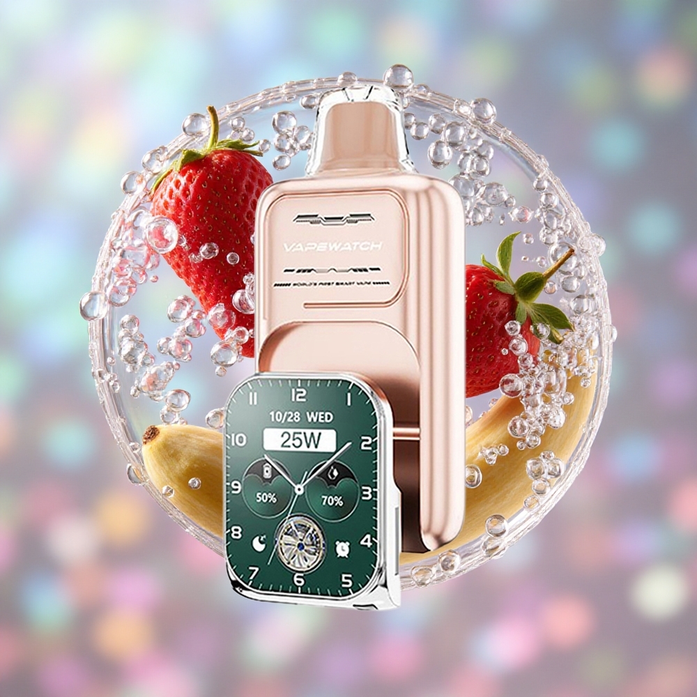 Јагода Банана JNR Vape Watch 30000 Пуфова Дуал Месх Цоил