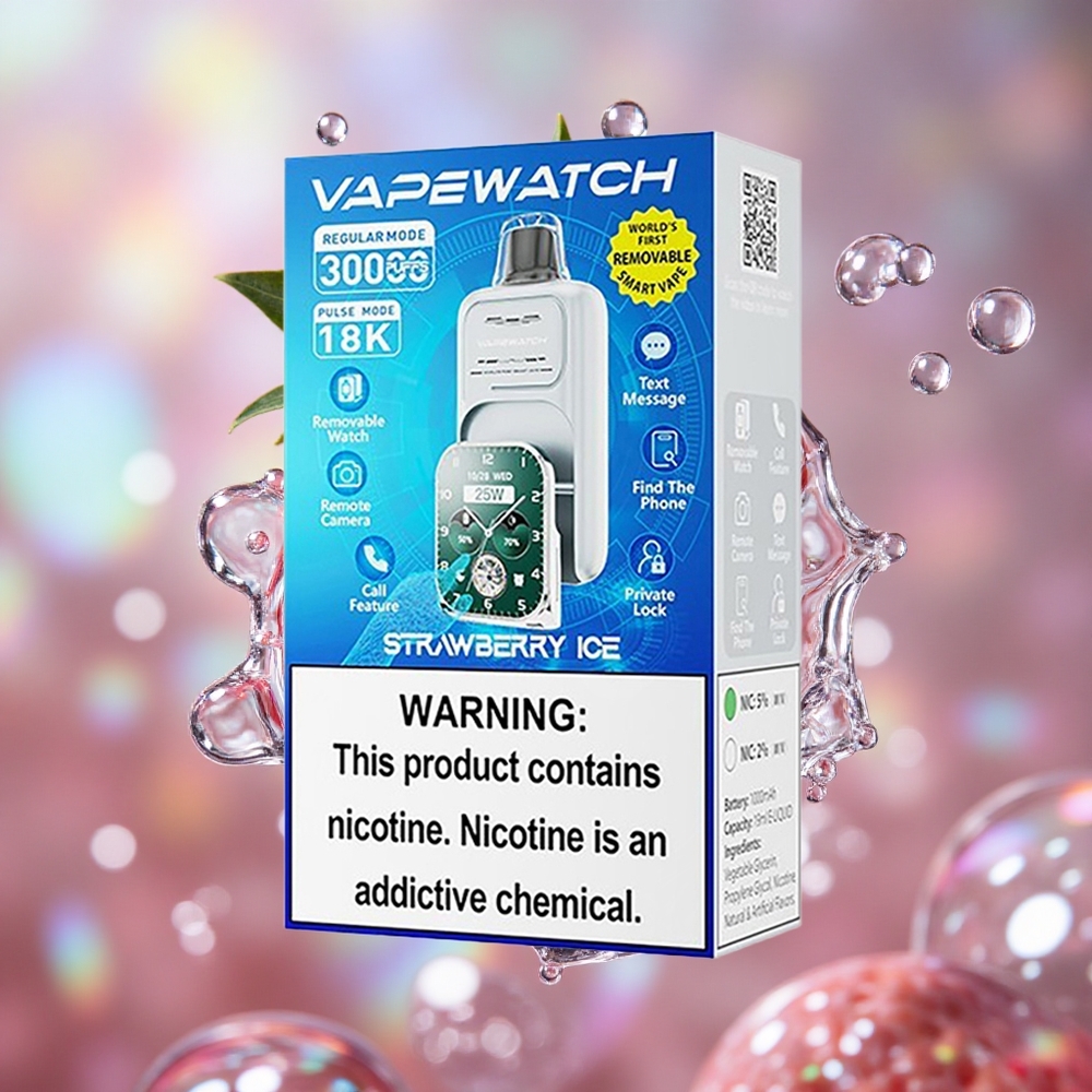 Јагода Лед JNR Vape Watch 30000 Puffs Дуал Меш Коил