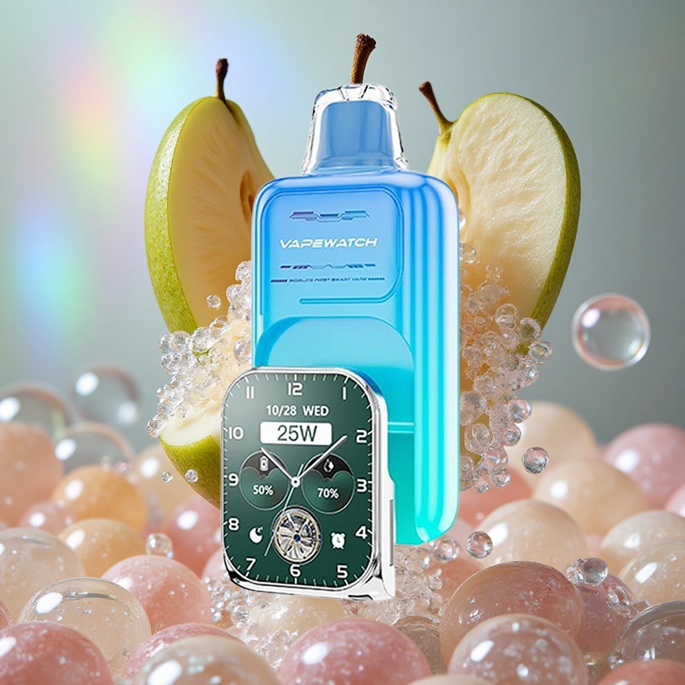 Kisela Jabuka JNR Vape Watch 30000 Puffs Дуал Месх Цоил