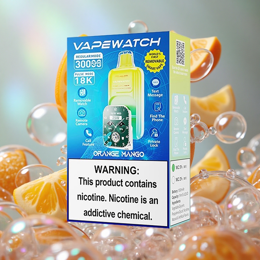 Narandža Mango JNR Vape Watch 30000 Puffs Дуал Месх Цоил