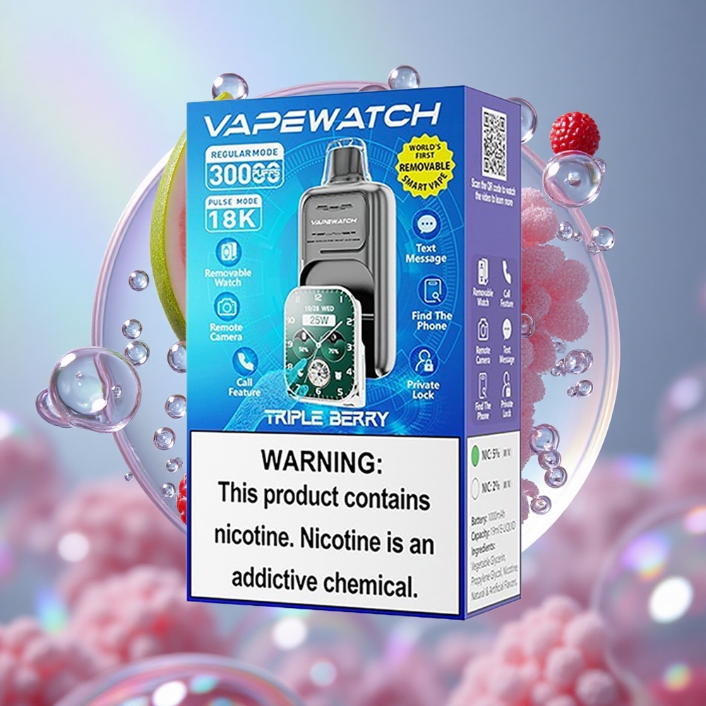 Triple Jagoda JNR Vape Watch 30,000 Puffs Дуал Месх Цоил