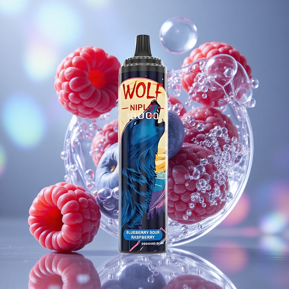 Borovnica-Kisela Malina JNR Wolf Niplo 10000 Puffs 20 мл Е-течности