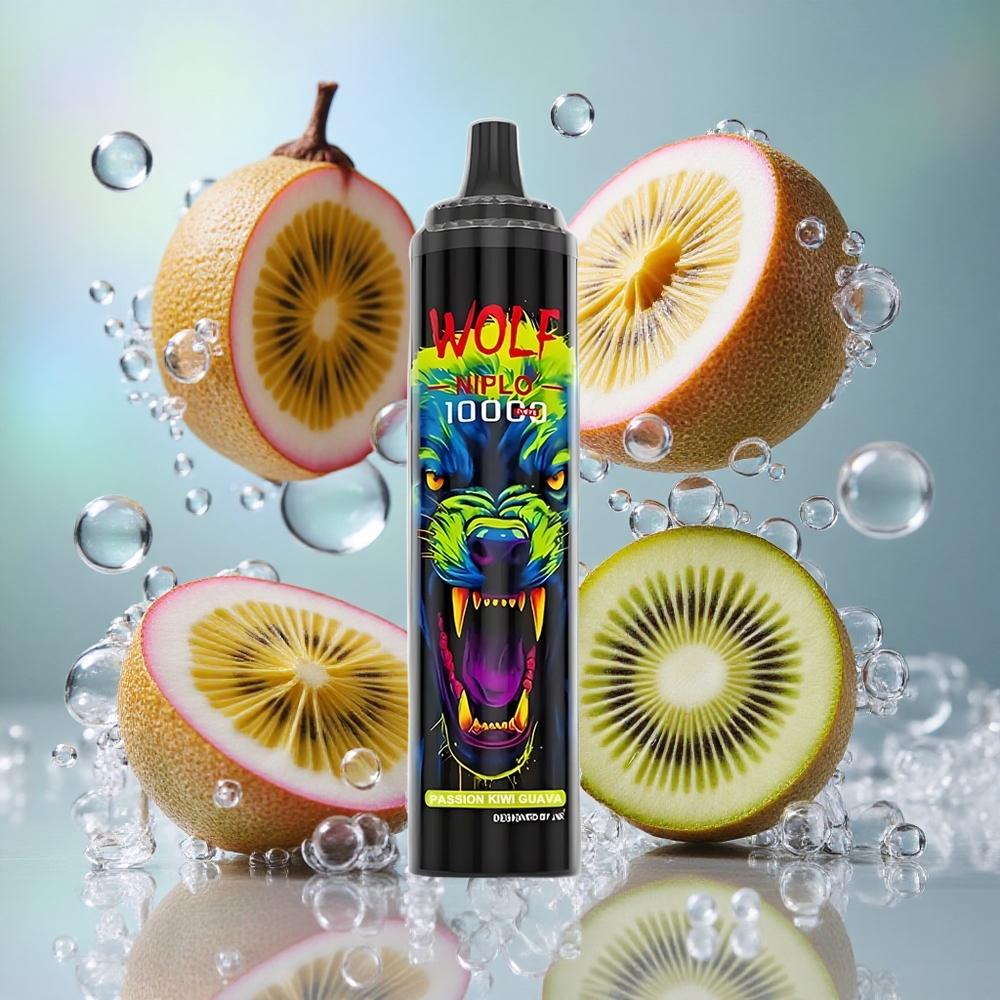 Passion Kiwi Guava JNR Wolf Niplo 10000 Puffs Мрежаста завојница 1,0 Ома