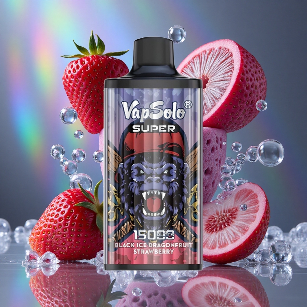 Crna Ledena Zmija Jagoda Vapsolo Super 15000 Puffs 40 мл е-течности