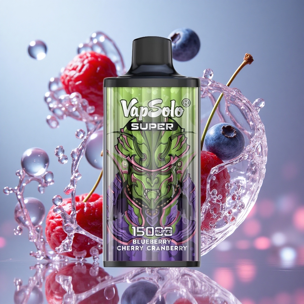 Боровница Трешња Брусница Vapsolo Super 15000 Puffs 40 мл е-течности