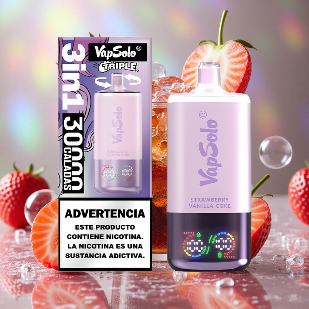 Jagoda Vanila Koka VapSolo Triple 30000 Puffs 40 мл е-течности