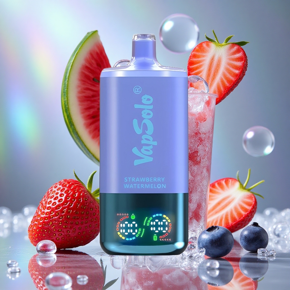 Jagoda lubenica & borovnica led VapSolo Triple 30000 Puffs 40 мл е-течности