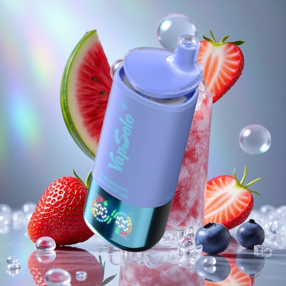 Jagoda lubenica & borovnica led VapSolo Triple 30000 Puffs 40 мл е-течности