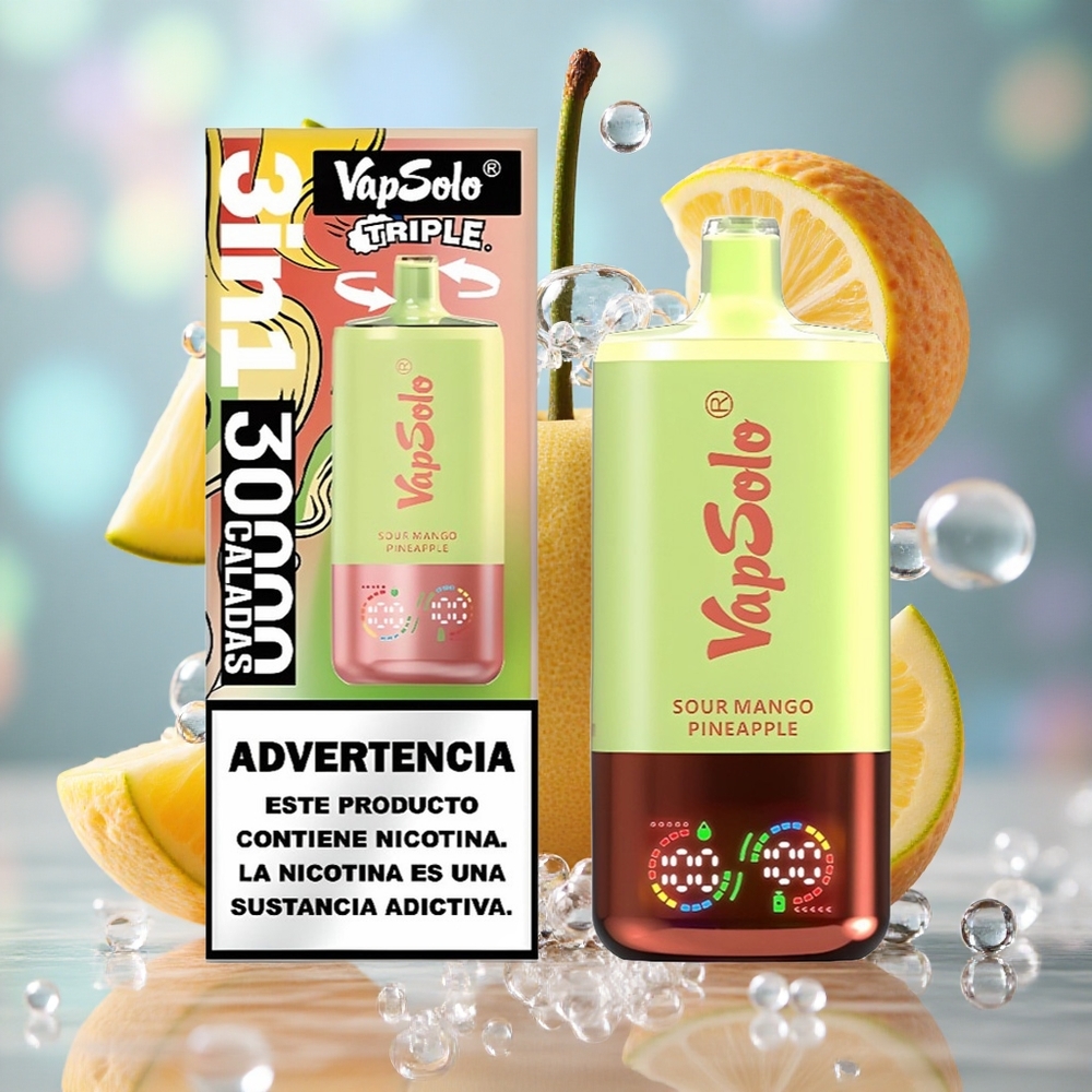 Kisela Mango Ananas VapSolo Triple 30000 Puffs 40 мл е-течности