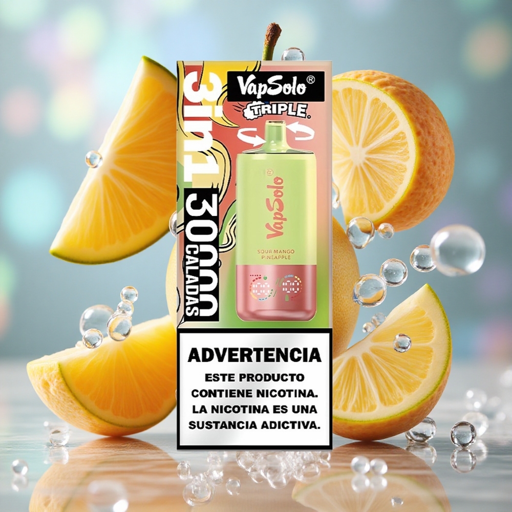 Kisela Mango Ananas VapSolo Triple 30000 Puffs 40 мл е-течности