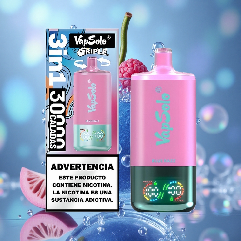Plava Malina VapSolo Triple 30000 Puffs 40 мл е-течности