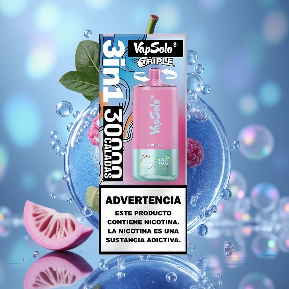 Plava Malina VapSolo Triple 30000 Puffs 40 мл е-течности