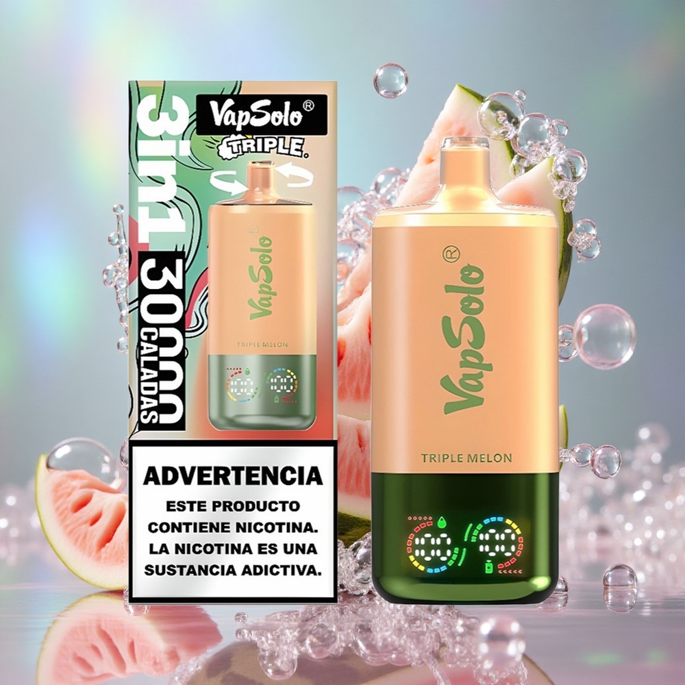 Trostruki melon VapSolo Triple 30000 Puffs sa 3 rezervoara
