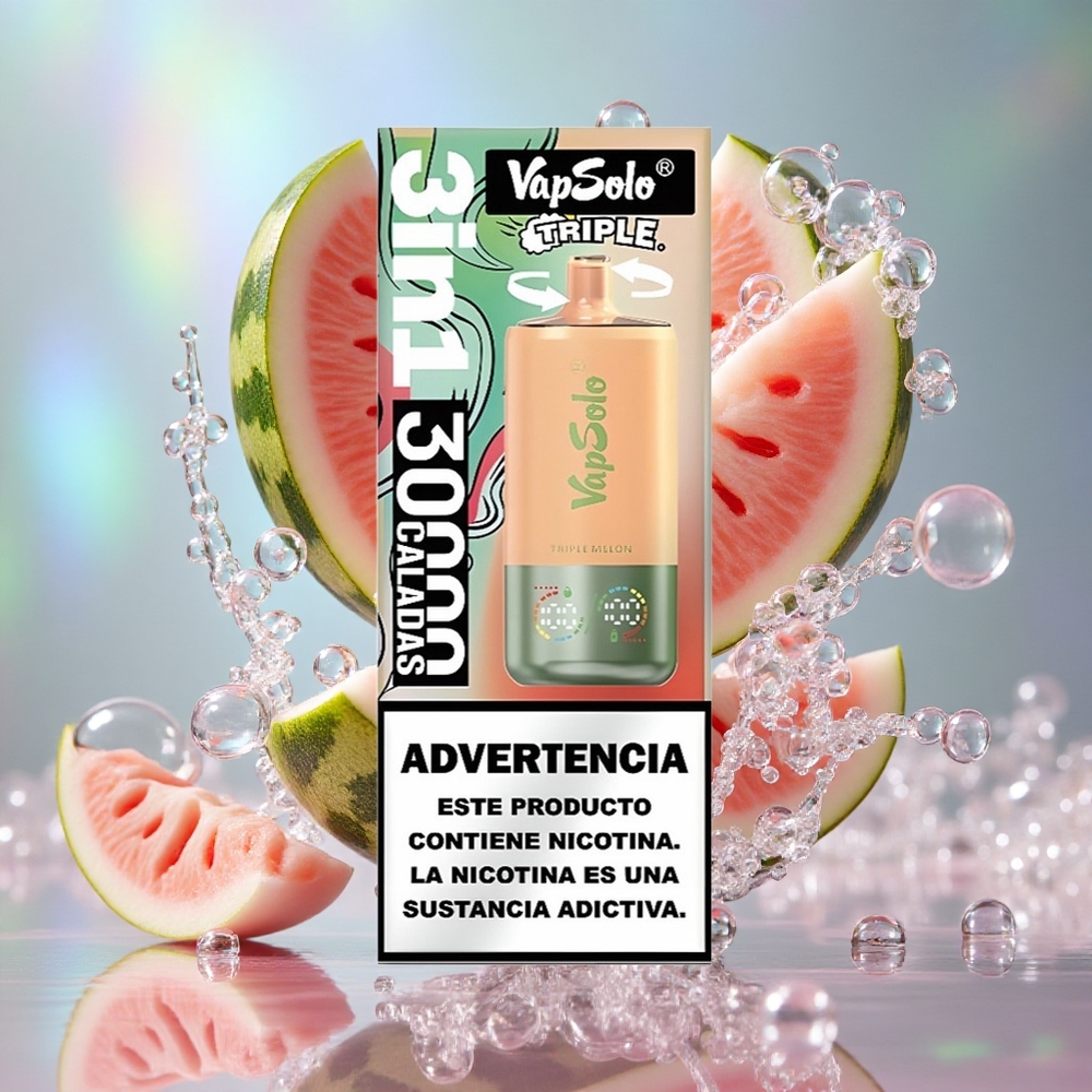 Trostruki melon VapSolo Triple 30000 Puffs sa 3 rezervoara