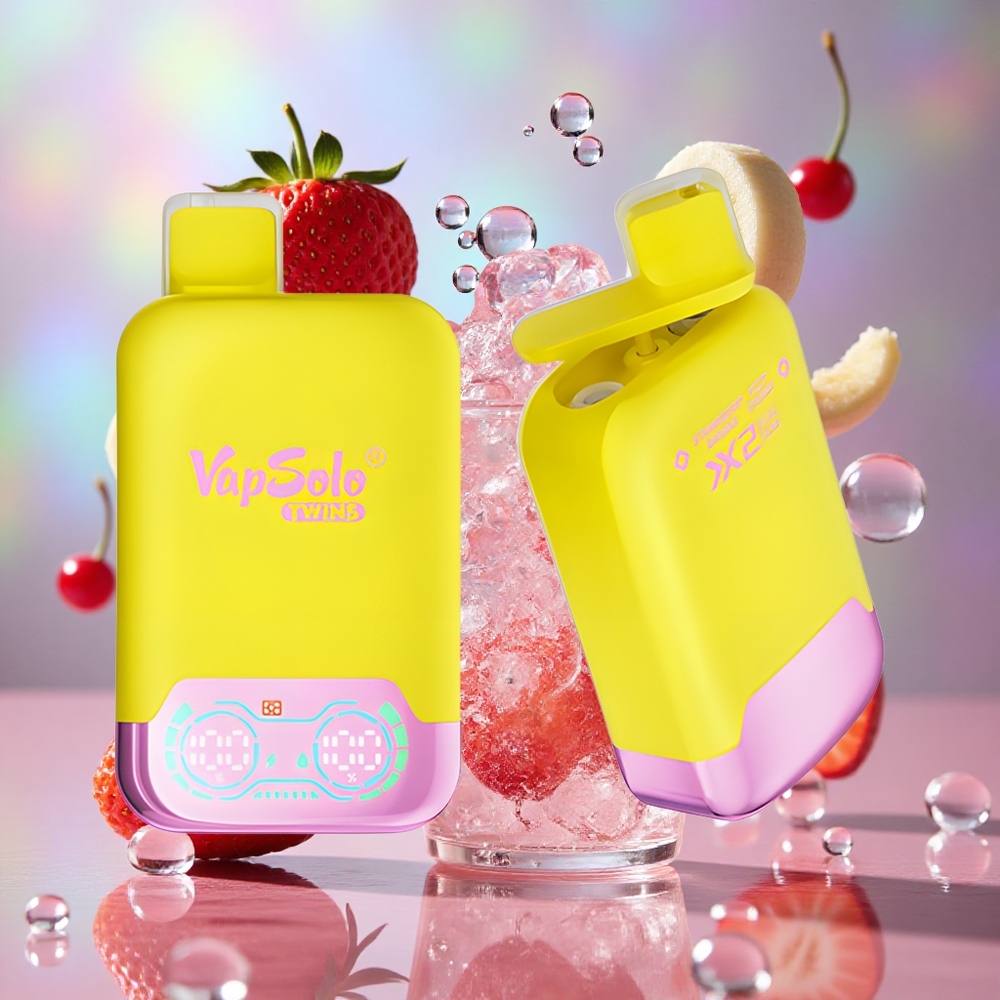 Jagoda Banana & Gazirana Trešnja Vapsolo Twins 20000 Puffs 40 ml