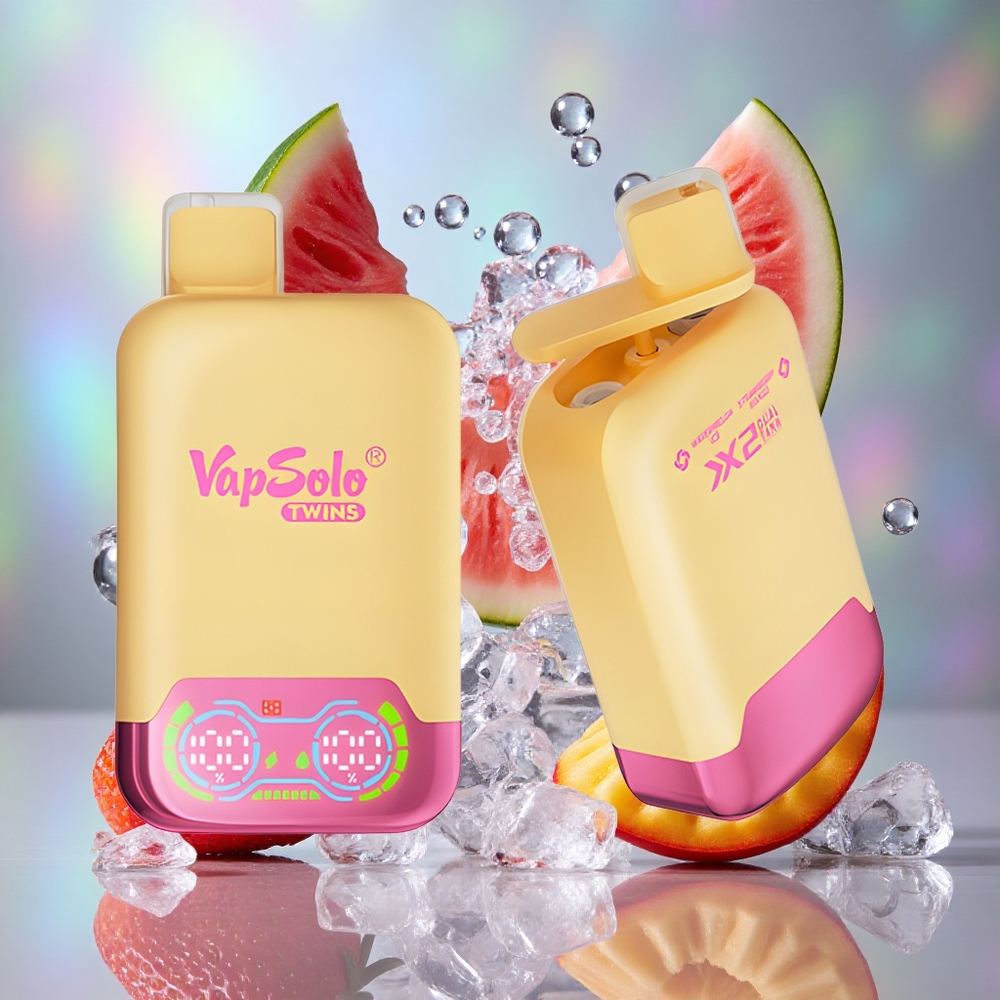 Лубеница Лед & Јагода Манго Vapsolo Twins 20000 Уста 40 мл е-течности