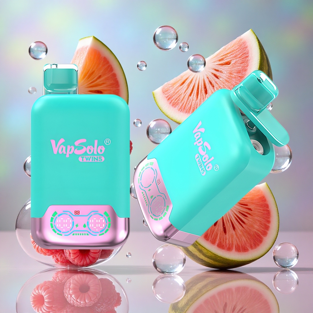 Трострука лубеница & малина Вaпсоло Twins 20000 Puffs 40 ml