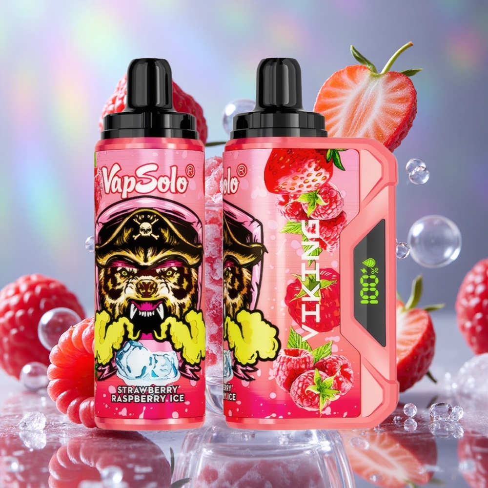 Јагода Малина Лед VapSolo VIKING 12000 Puffs Једнократни Вапе