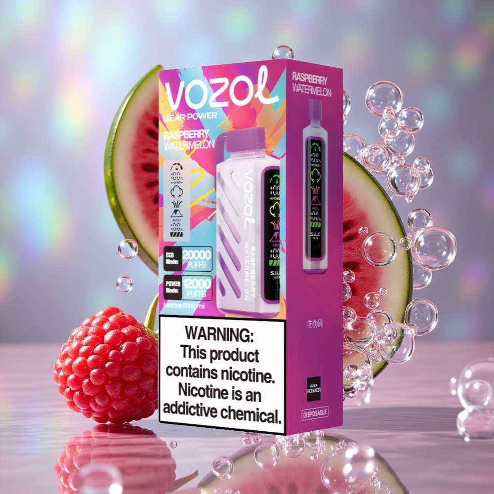 Малина Лубеница VOZOL Gear Power 20000 Puffs Дуал Месх Цоил