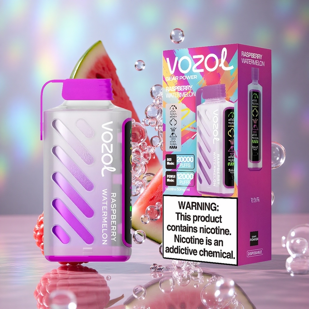 Малина Лубеница VOZOL Gear Power 20000 Puffs Дуал Месх Цоил