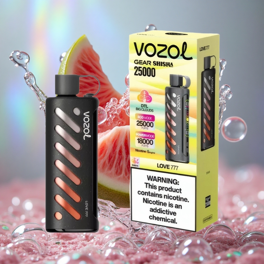 Љубав 777 VOZOL Gear Shisha 25000 Puffs Капацитет батерије 1000mAh